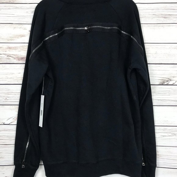 NWT Hudson Black Enzo Exposed Raglan Sweater XL - Picture 3 of 8